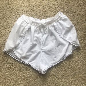 Gap Body White Trimmed Lounge Shorts